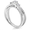14Kt Solid Gold I1/G 0.75Ct Genuine Diamond Jewelry Split Shank Solitaire Three Stone Ring Engagement Band