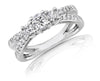 14Kt Solid Gold I1/G 0.75Ct Genuine Diamond Jewelry Split Shank Solitaire Three Stone Ring Engagement Band