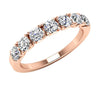 VS1/F 1.25Ct Genuine Diamond Jewelry 14Kt Solid Gold 7 Stone Engagement Wedding Ring Band 3.60MM