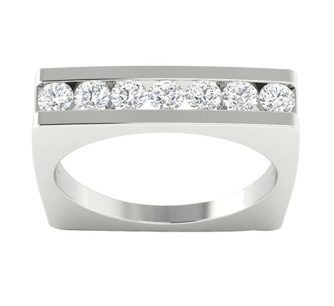 I1/G 0.70Ct Round Brilliant Cut Diamond Jewelry 14k Solid Gold Channel Set Engagement Ring Wedding Band Appraisal