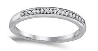I1/G Natural 0.30Ct Diamond Solid 14K White / Yellow / Rose Gold Comfort fit Polished Shiny Engagement Stackable Ring Band