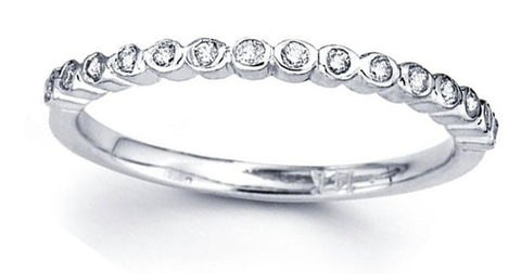 I1/G Real 0.40Ct Diamond Jewelry Solid 14Kt White Gold 1.90MM Engagement Wedding Stackable Ring Band