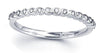 I1/G Real 0.40Ct Diamond Jewelry Solid 14Kt White Gold 1.90MM Engagement Wedding Stackable Ring Band