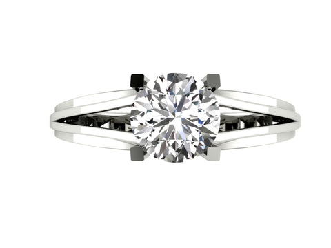 Unique I1/G 1.30Ct Natural Diamond 14K White / Yellow / Rose Gold 6.75MM Solitaire Engagement Ring Band