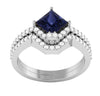 Excellent Genuine I1/G 0.60Ct Diamond 14K Solid Gold Bridal Engagement Ring Set Band 10.50MM