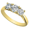 Prong Set I1/G Real 1.01Ct Diamond Three Stone Ring Engagement Band 14Kt White / Yellow / Rose Gold