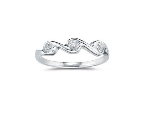 Bezel Set I1/G 0.75Ct Real Diamond 14K Solid Gold Comfort fit Polished Shiny Three Stone Engagement Ring Band Appraisal